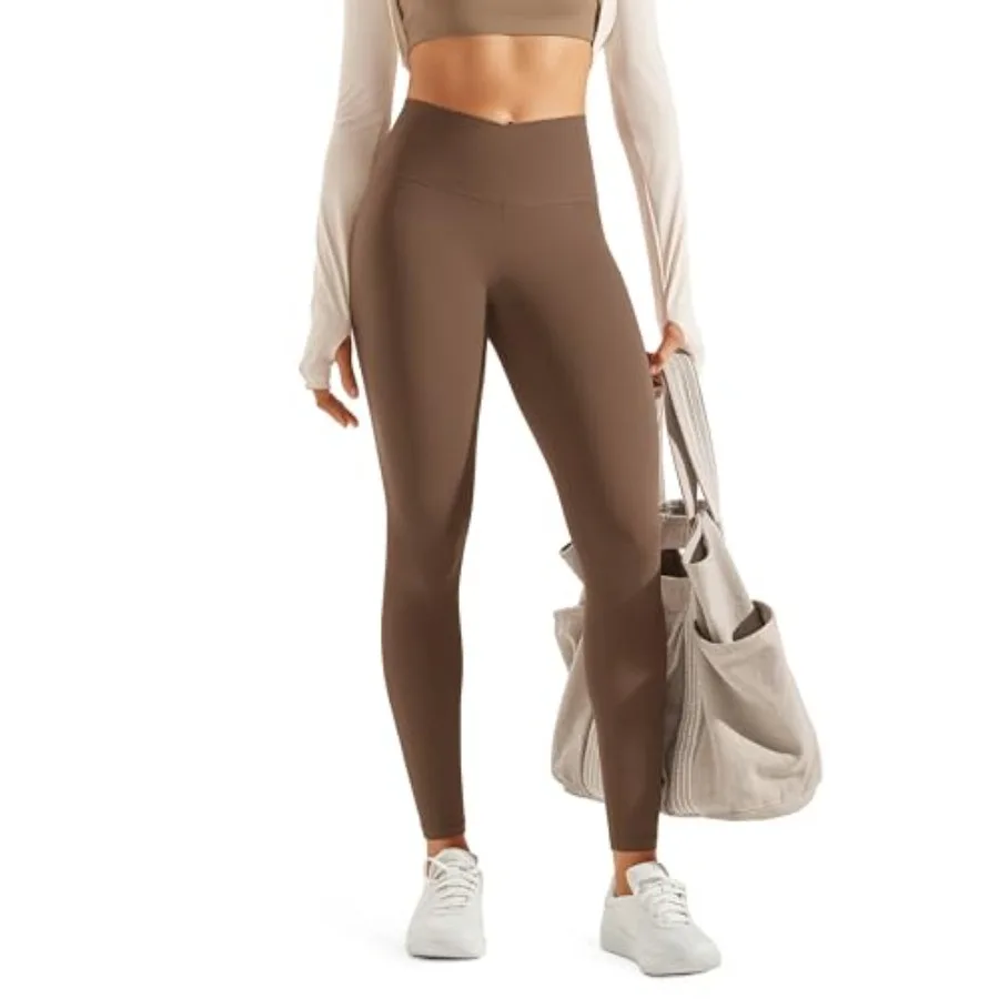 

ODODOS Women's Crossover Leggings with Back Pocket, Buttery Soft V High Waist Lounge Yoga Pants