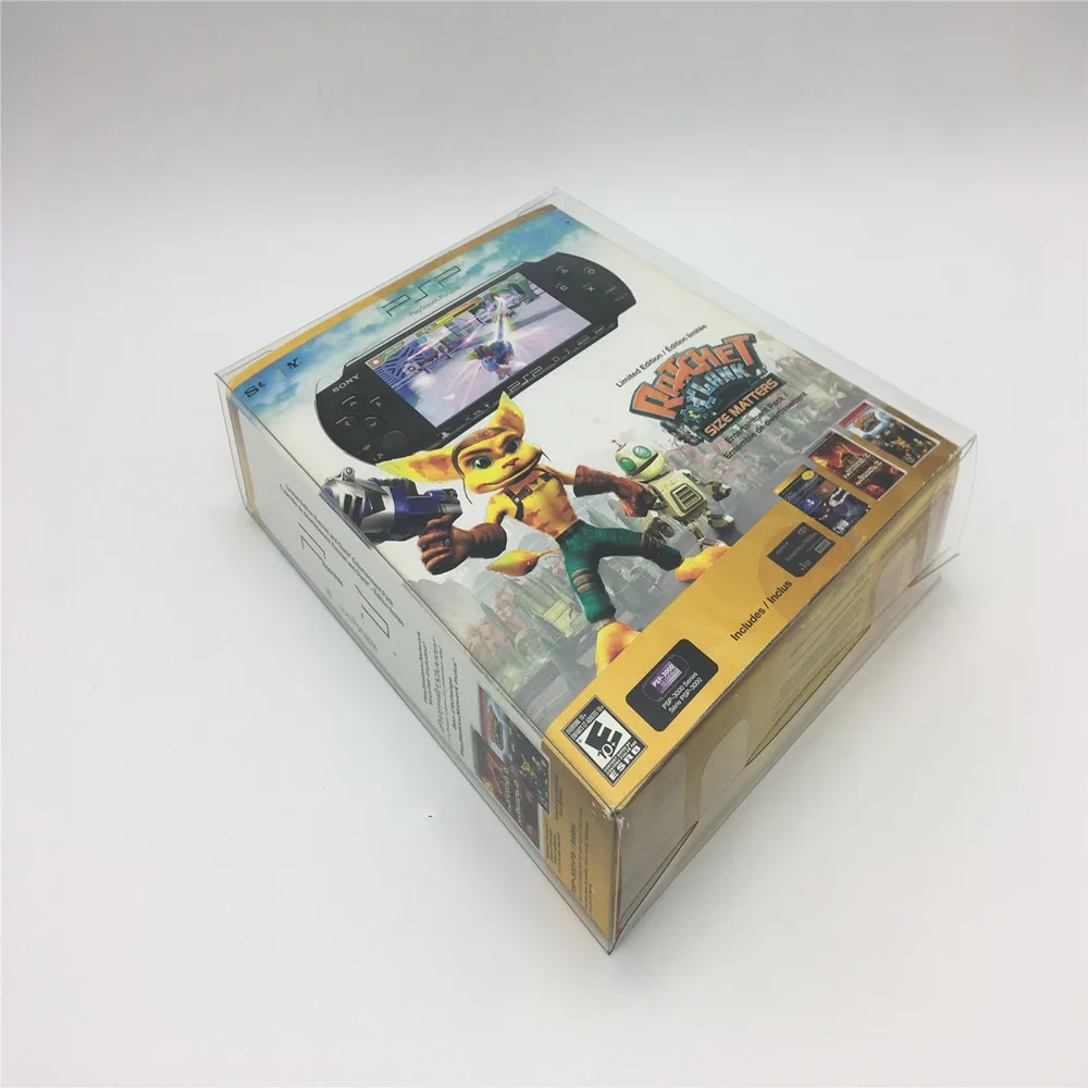 Collection Display Box For PSP3000/SONY PlayStation Portable Game Storage Transparent Boxes TEP Shell Clear Collect Case