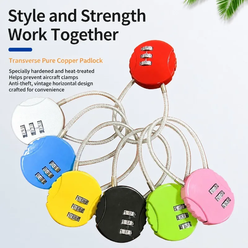 Keyless Code Padlock Compact Anti-theft Locking Device Suitable for Lockers Cabinets Travel Suitcases Durable Security Fastener