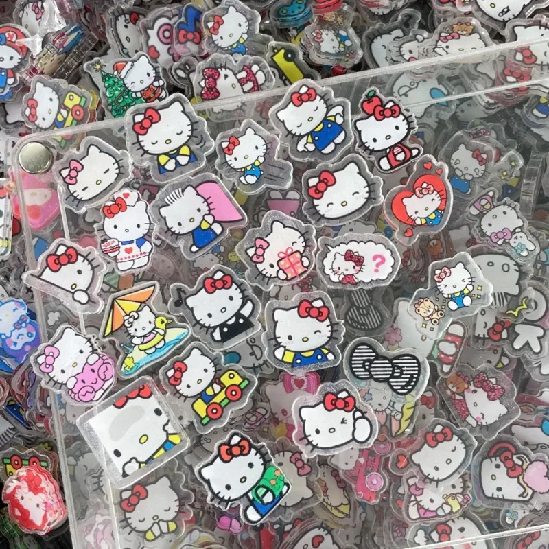 2/4cm100g-500g Sanrio Acrylic Series Hello Kitty DIY Photo Frame Ring Ornaments Accessory Keychain PP Clip Patch Pendant Toy