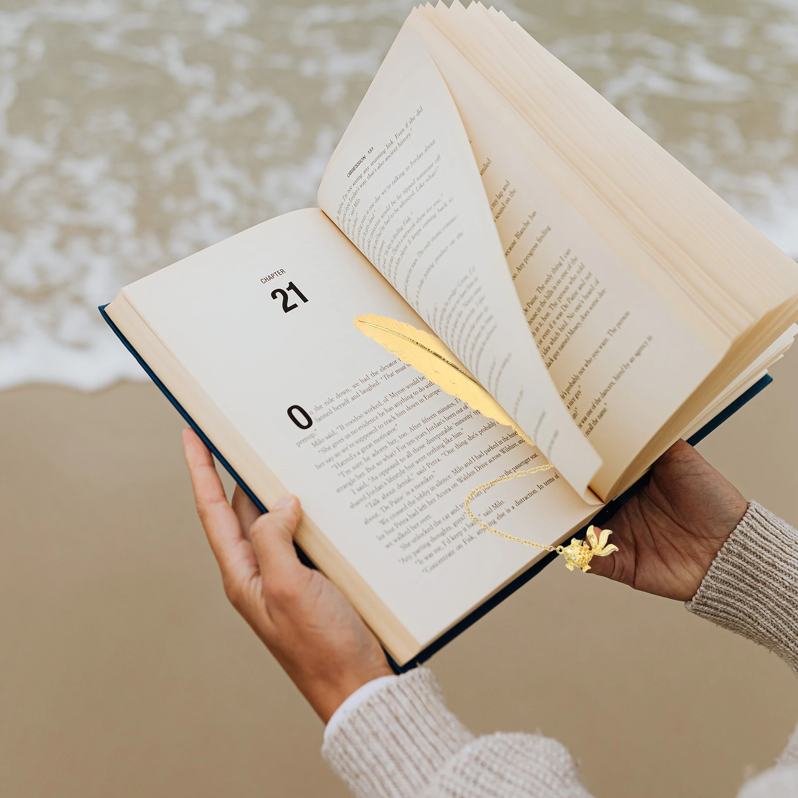 

1 set Metal Bookmark Premium Brass Natural Style Bookmark Suitable Students Writers Readers Book Decorative Bookmark