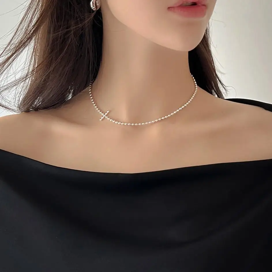 

Цепочка с подвеской-бусиной Женская, из серебра 925 пробы