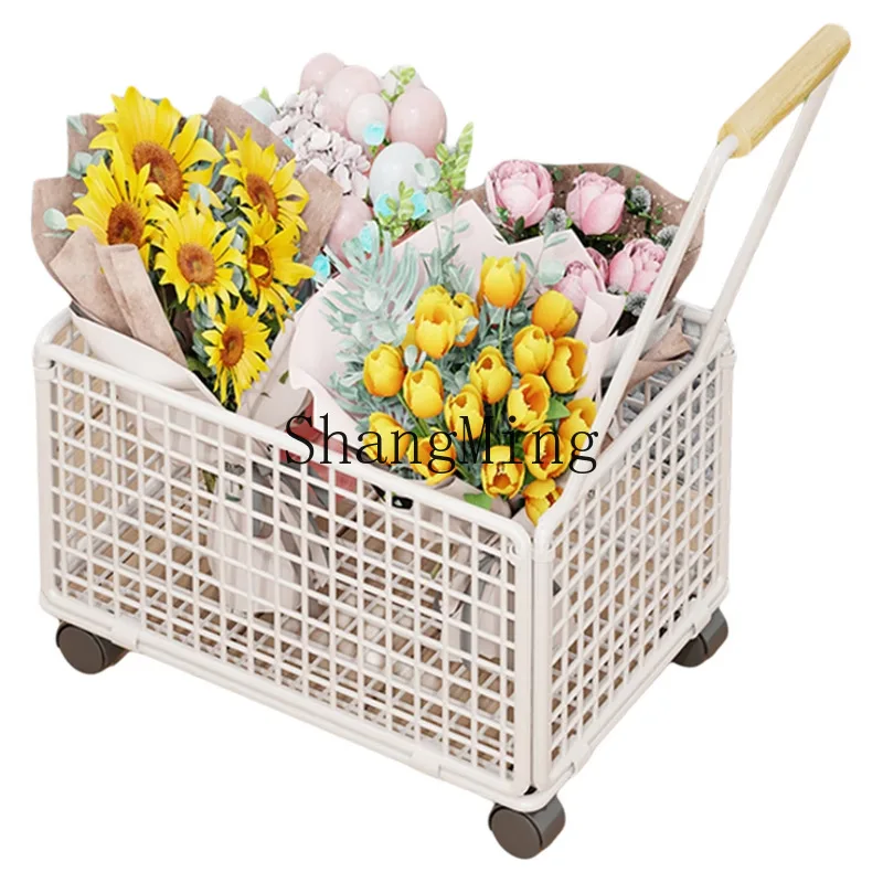 FGgood-looking  stall trolley night market stall special small pull cart mobile push shelf
