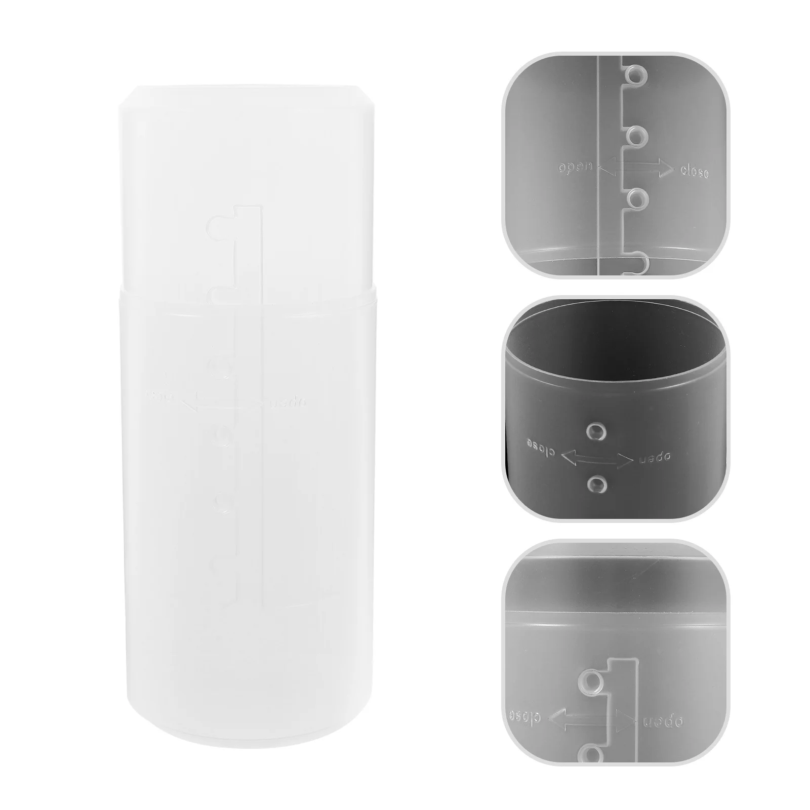 

3Pcs Portable Dustproof Makeup Brush Holders Retractable Clear Plastic Travel Brush Organizers Waterproof Storage Cases