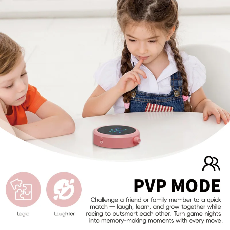 Electronic Chessboard Toy - Multimode Flip-style Tangram Game Machine for Logic Training Combine Nonogram And Tic-Tac-Toe