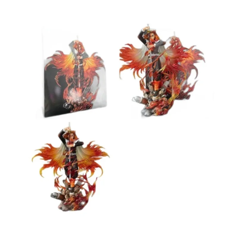 ฟิกเกอร์อนิเมะดาบพิฆาตอสูร เร็นโกคุ เคียวจูโร่ ขนาด 30 ซม. โมเดลเสาไฟ ฮาชิระ วัสดุ PVC ของสะสมตั้งโต๊ะ ของขวัญวันเกิด