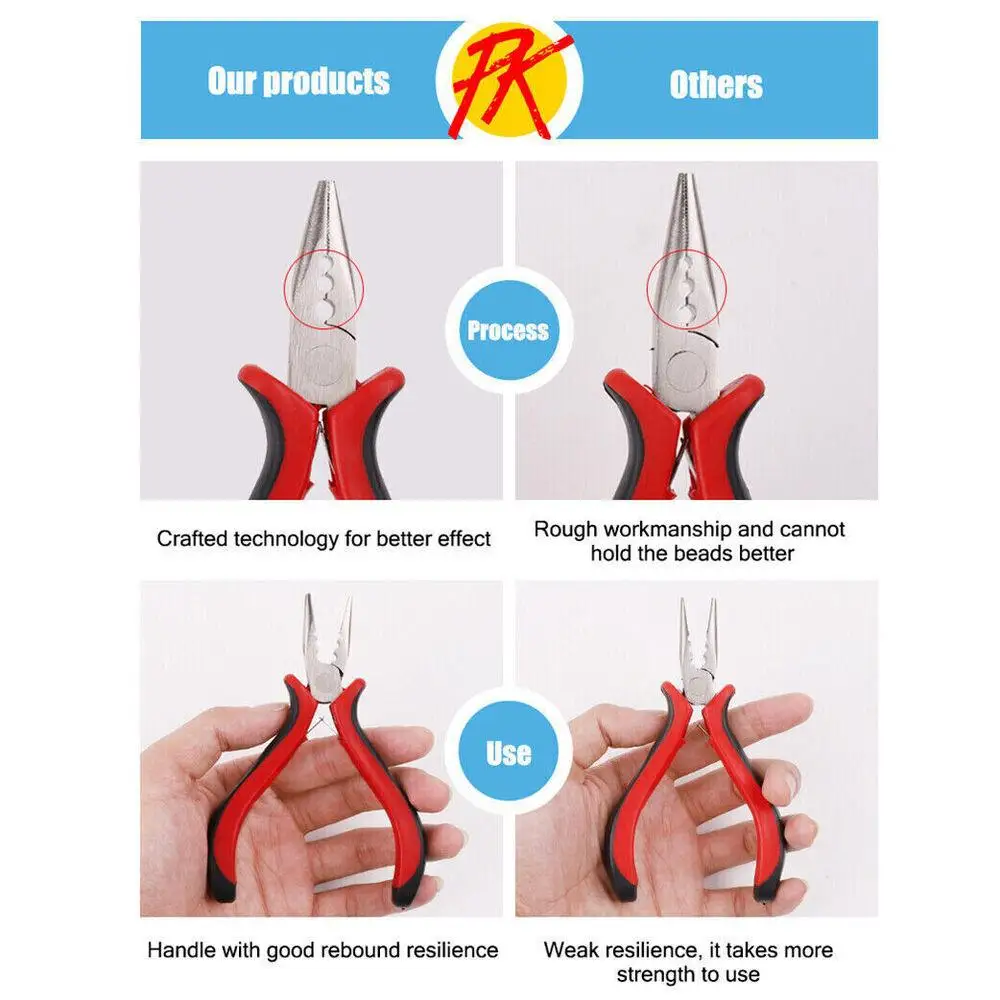 Steel Hair Extension Pliers Tongs Professional Extensions Removal Durable Steel Puller for Nano or Micro Ring