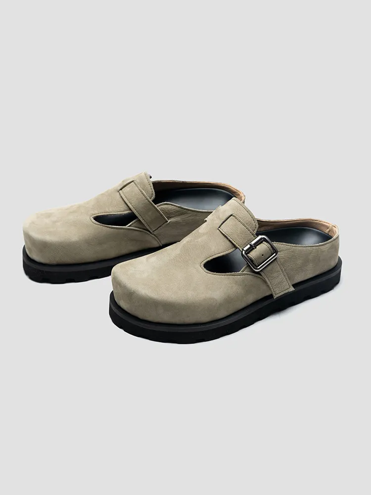 

Genuine Leather Men's Slippers 2025 New Casual All-match Lazy Burken Shoes For Outer Wear