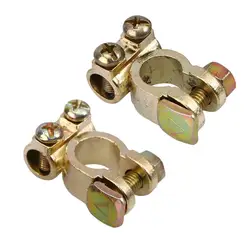 Connector 2Pcs Positive + Negative Car Vehicle Alloy Battery Terminal End Clamp Connector электромобиль