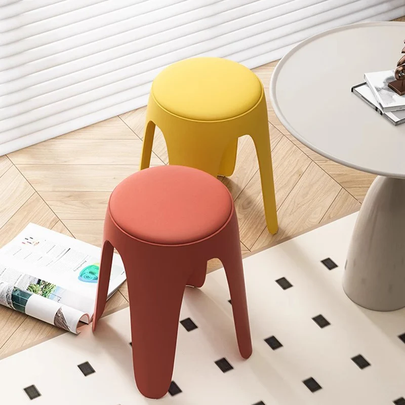 

Simplicity Plastic Dinning Stool Household Living Room Foldable Dining Chairs Thickening Meuble De Chambre Kitchen Furniture