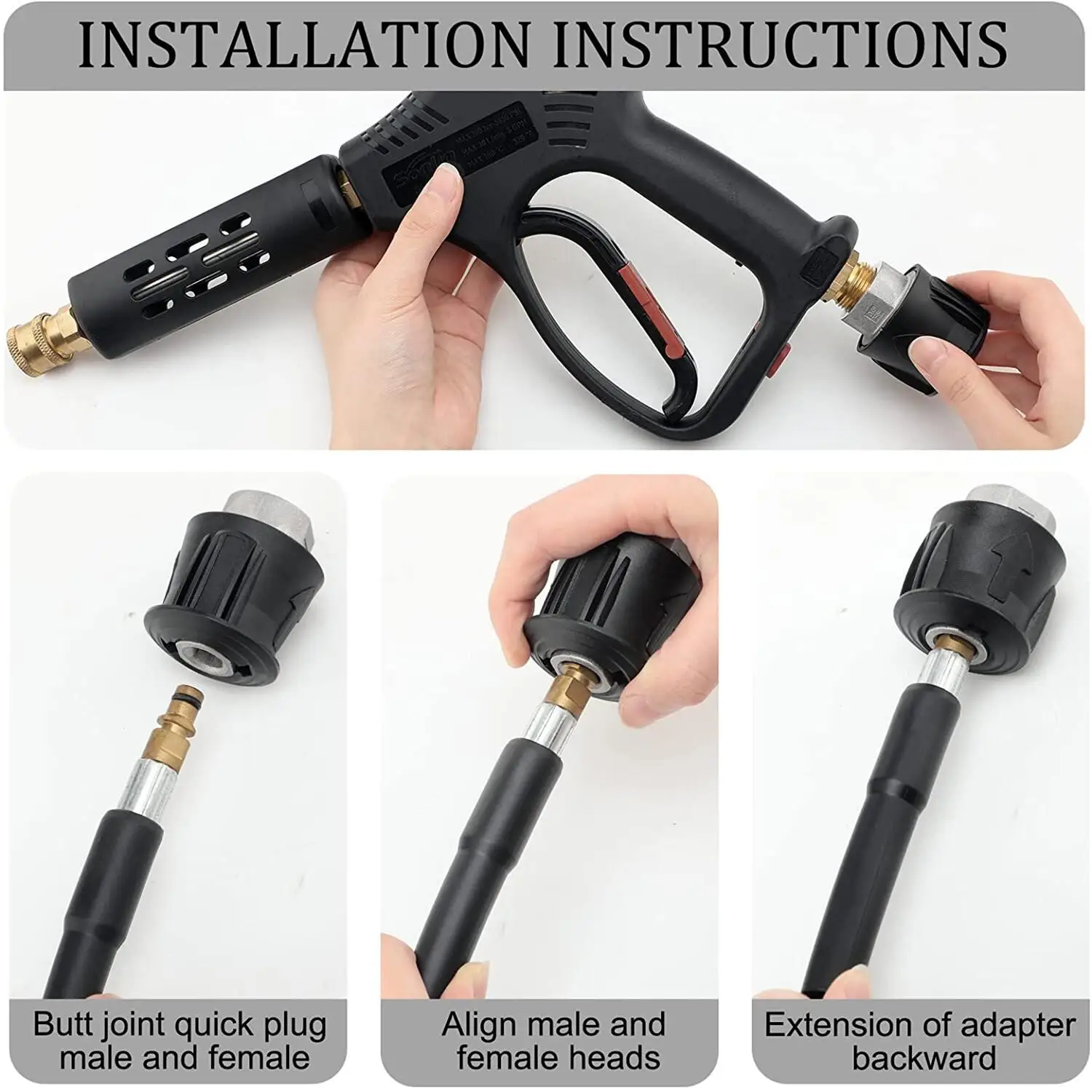 Converter Adaptor For Karcher K2 K3 K4 K5 K6 K7 Hose To Wash Gun With M22 14mm Fitting Thread