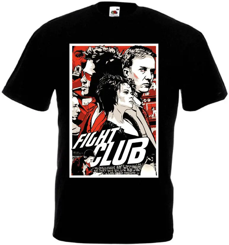 Fight Club v8 T shirt black movie poster all sizes S-5XL