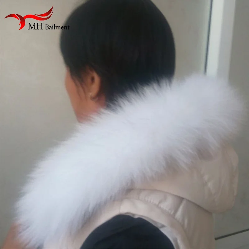 100% Real Fur Collar Scarf Custom Made Winter Fur Scarf  Fox Fur Collar Scarf Natural Fox Fur Collar for Hood