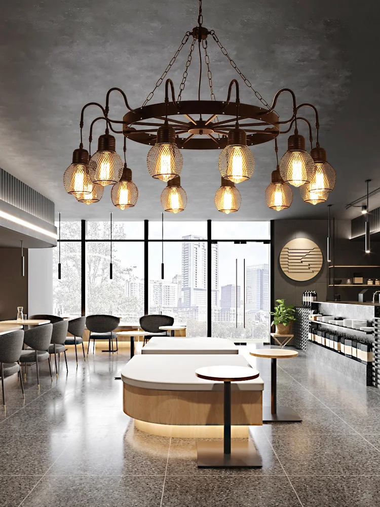 Vintage Chandelier Themed Restaurant, Creative Personalized Clothing Store, Restaurant, Hotpot Restaurant, Private Room, Indust