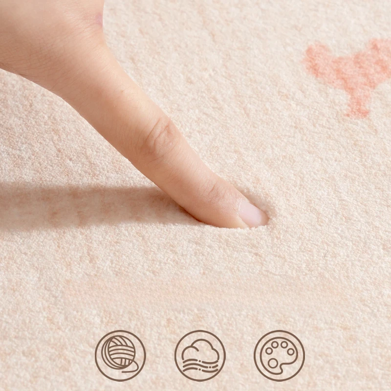 Dopamine Color Carpets for Living Room Irregular Shapes Bedroom Decor Plush Carpet Washable Bedside Floor Mat Cloakroom Soft Rug