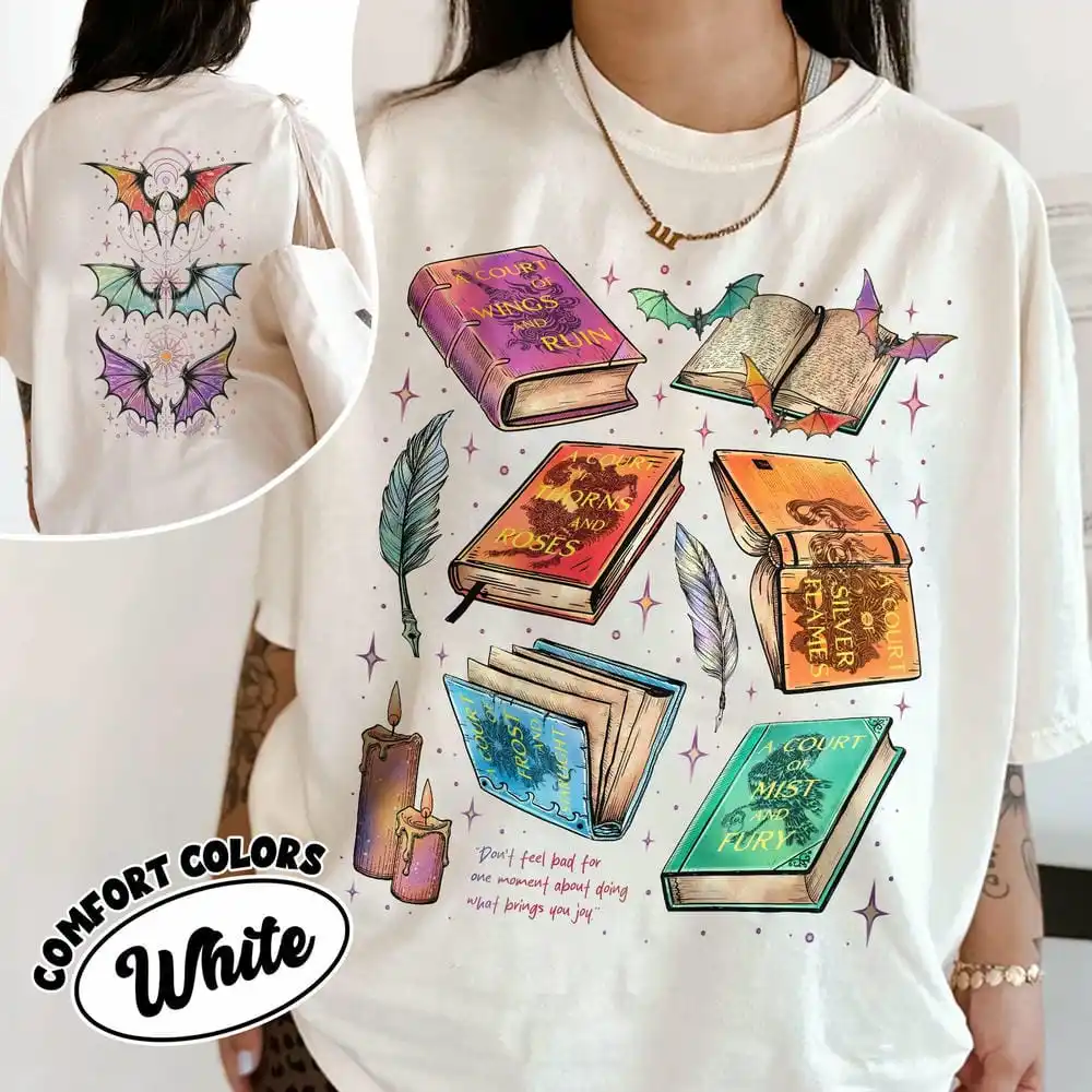 Fan Of ACOTAR Series Zweiseitiges Sweatshirt The Bat Boys Velaris Book Lover Pullover Langarm Fleece Sweatshirt Y2K Streetwear