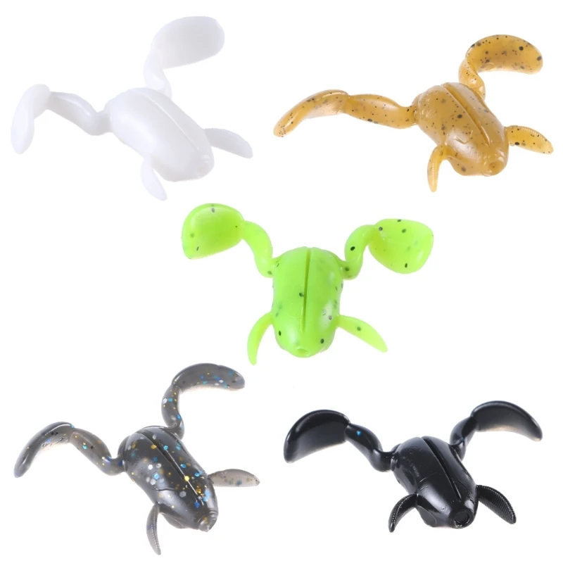 5Pcs Artificial Frogs Lures Topwater Floating Lures Baits Simulation Frogs Swimbaits Baits Floating Frogs Soft Baits