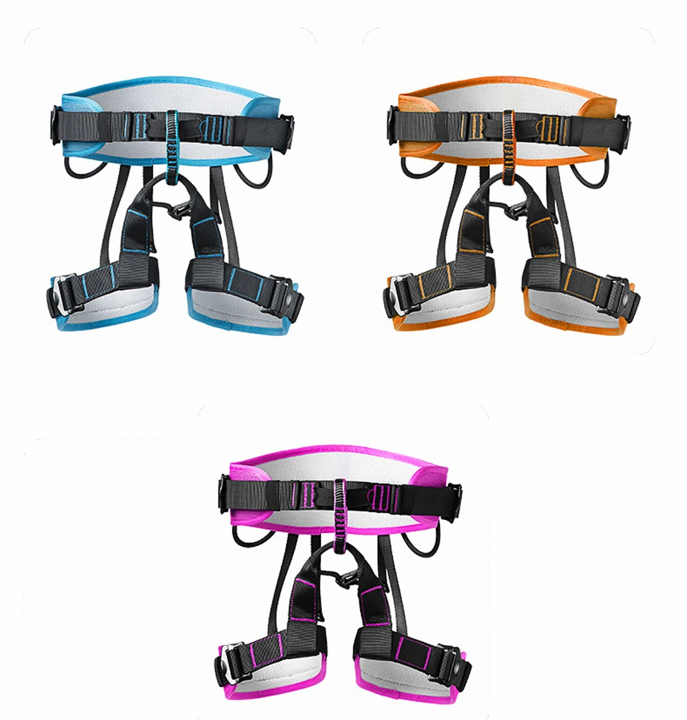 

CE Certified Half Body Climbing Harness Comfortable Lightweight Polyester Personal Protective Equipment for Caving