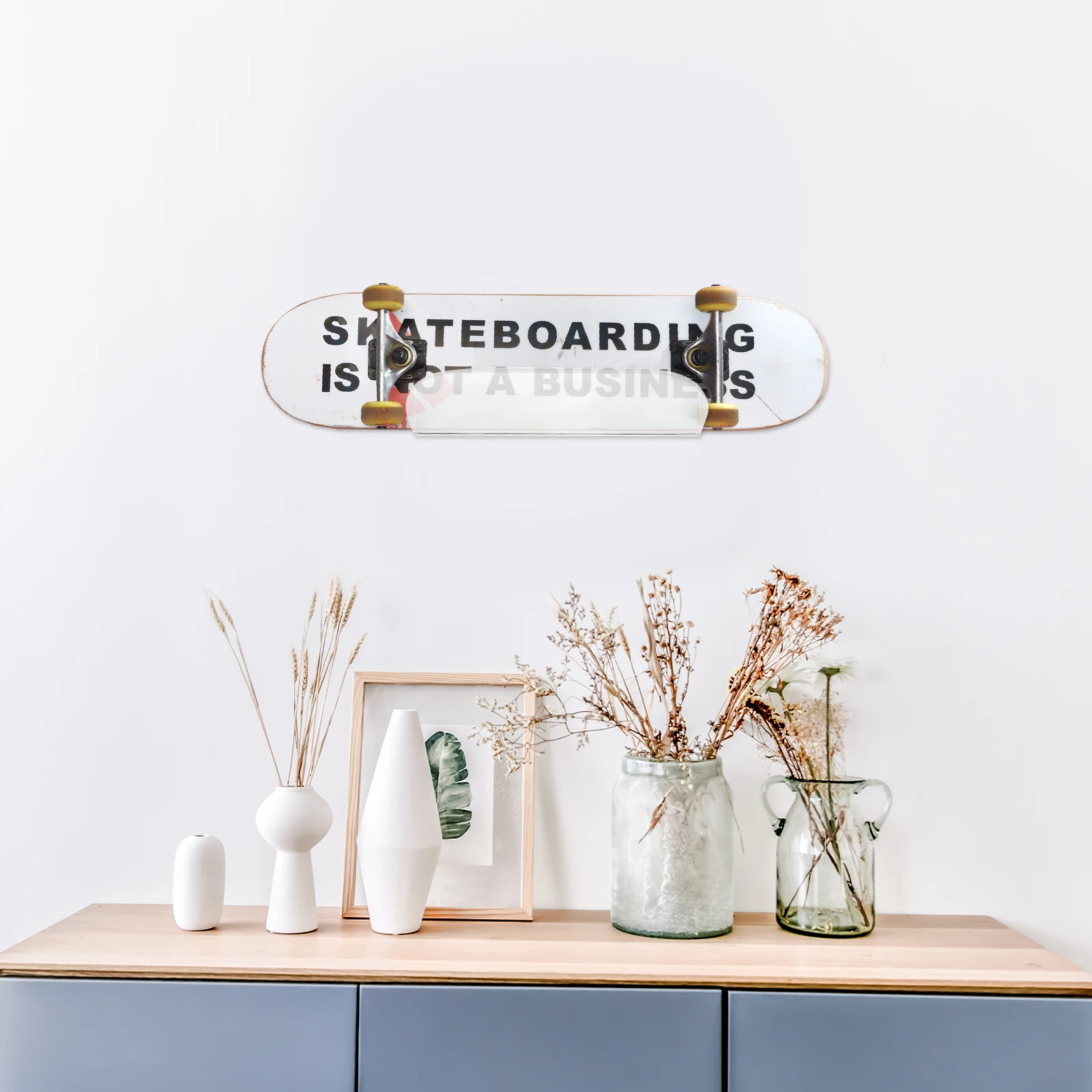 

Акриловый держатель для скейтборда, прозрачная полка для крепления на палубе, вешалка для хранения скутера, практичная технология