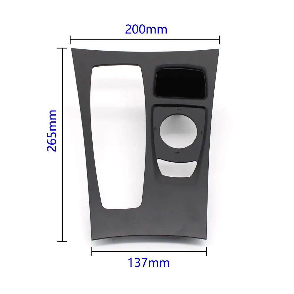 LHD Car Carbon Fiber Black Interior Center Console Gear Shifter Trim Cover Panel For BMW X5 X6 E70 E71 E72 2007-2009 51166954947