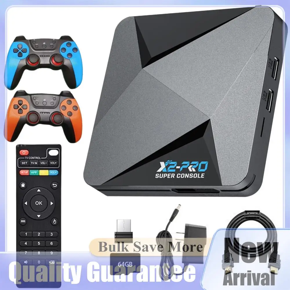 

Super Console X2 Pro Retro Video Game Console 65000+ Games with Gamepad Kid Gift Game Box for Android 9.0 / CoreE / Emuelec 4.6