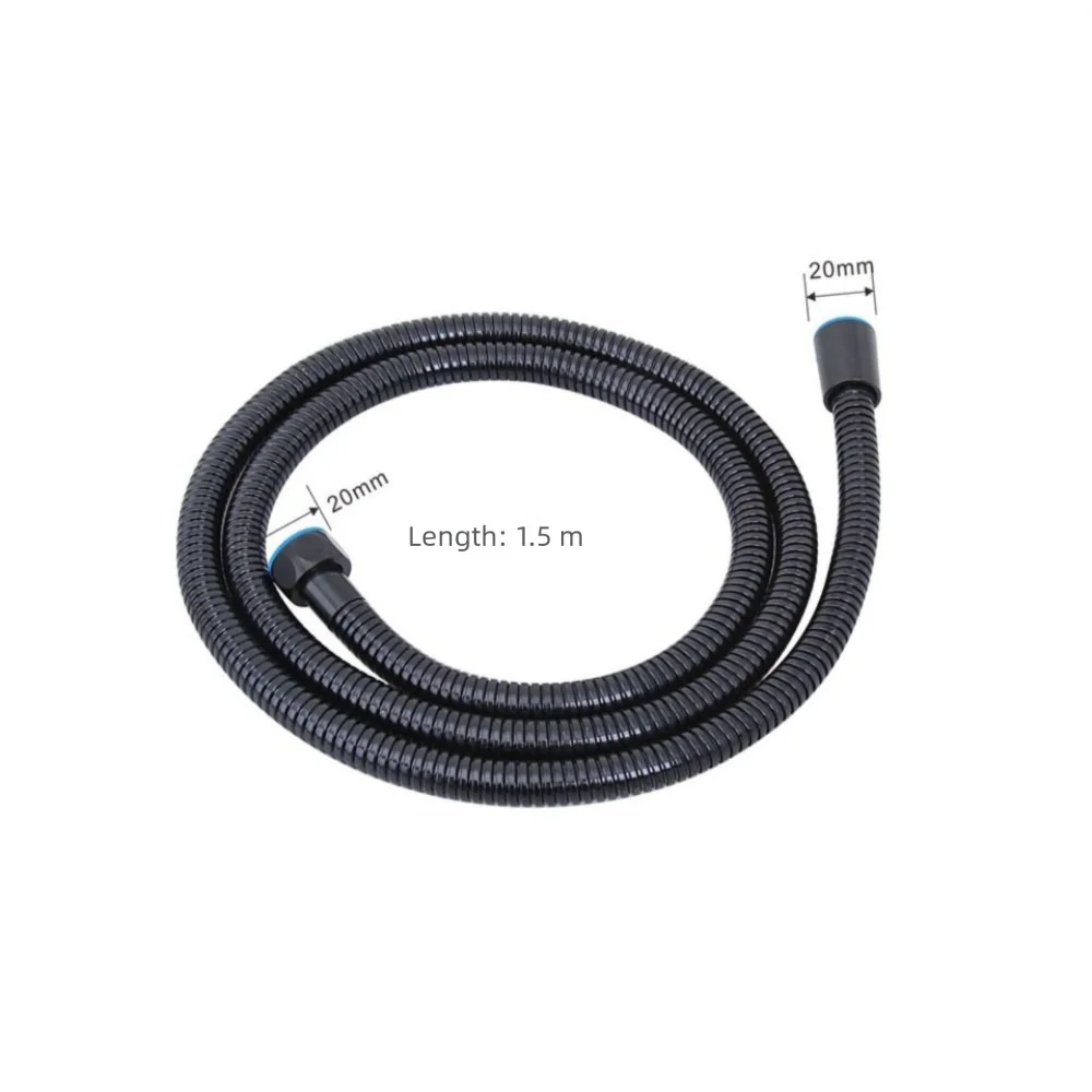 عالية الجودة 1.5 متر يده دش خرطوم الفولاذ المقاوم للصدأ مكافحة لف دش أنبوب مرنة قابل للتعديل صنبور خرطوم الحمام #6