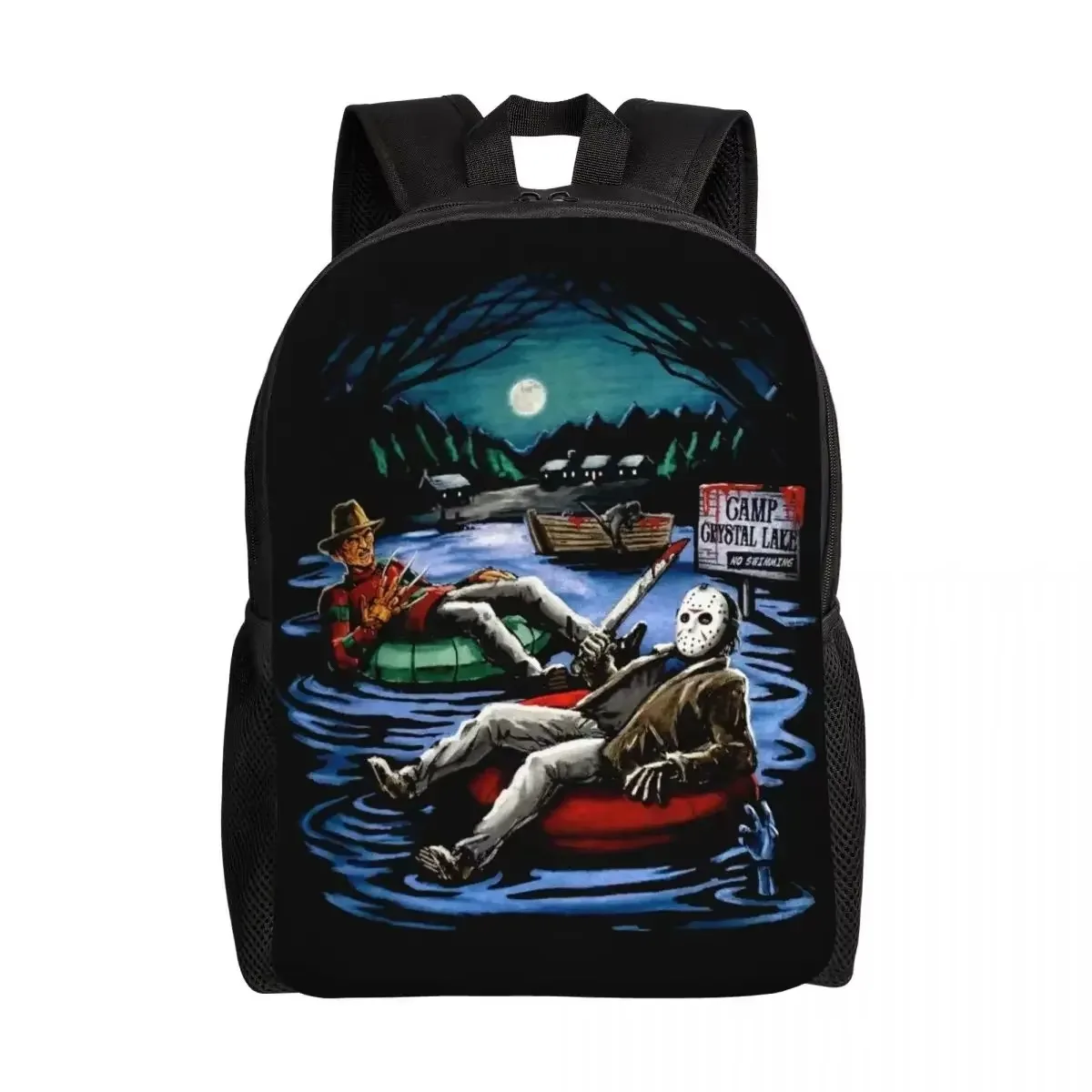 

Customized Horror Movie Character Killer Backpacks College School Students Bookbag Fits 15 Inch Laptop Halloween Film Bags