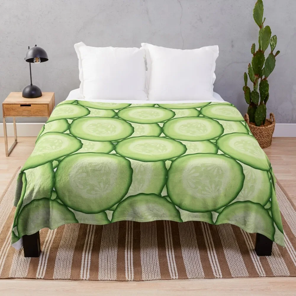 Cucumbers Throw Blanket Stylish Decor Blanket Gift for Friends Roommate
