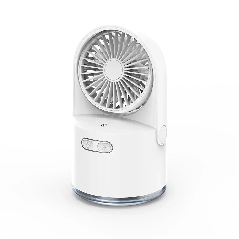 Draagbare watermist USB-opladen Kleine ventilator Spray Fan Mini Handheld Bevochtiging Koeling Office Desktop Drie versnellingen Luchtbevochtiging