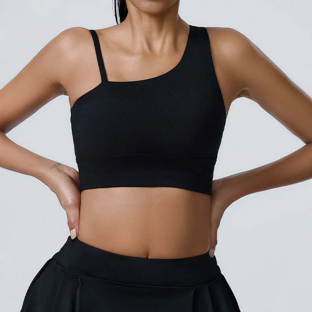 Yoga Sport  Women Bras Shockproof Running Underwear Antimicrobial Padded Workout Tank Top Girl Outdoor Gym Fitness Vest Brassier