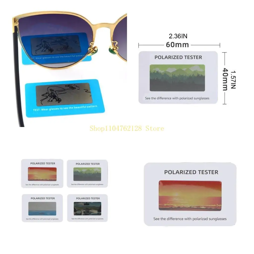 Polarized Sunglasses Tester, Glasses Test Card, Optical Check Paper 100 Pieces, 6x4cm best sale