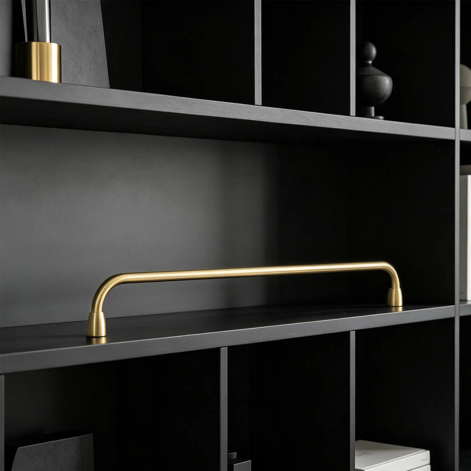40Cm Gold Aluminum Alloy Bar Shelf Guard Rail Wine Cabinet Shelf Front Stop Anti Fall Retaining Bar for Liquor Racks Bookcases