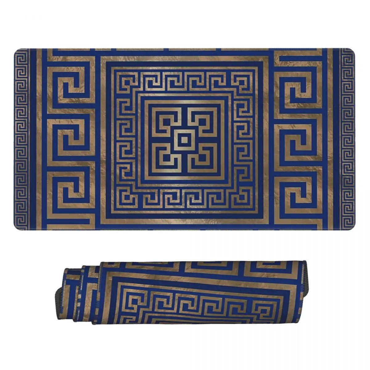 

Large Mouse Pad Greek Keys Ornate Floral Baroque Gold Gamer PC Laptop Mats Keyboard Computer Gaming Office Accessories Desk Mat