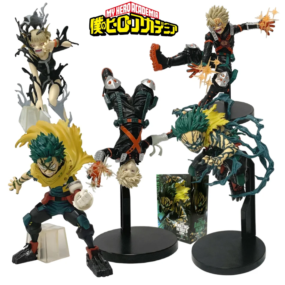Figura de Anime de Boku no Hero Academia, Midoriya Izuku y Bakugou Katsuki, Modelo de Acción en PVC, Coleccionable, Regalo