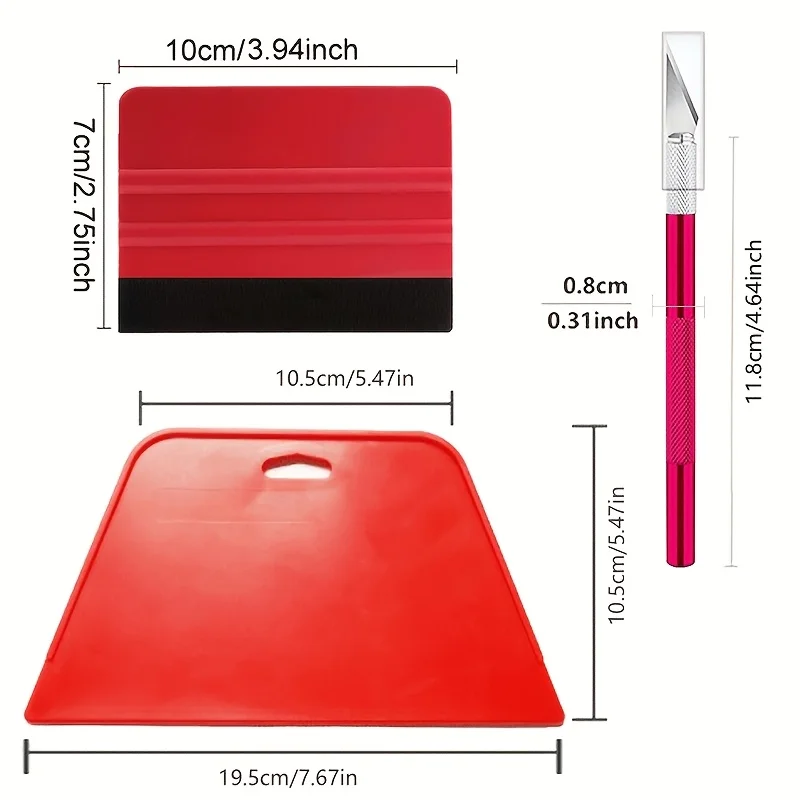 18pcs Wallpaper Smoothing Wallpaper Toolkit Including Medium Hardness Squeegee Felt Scraper Tape Measure And Contact Paper