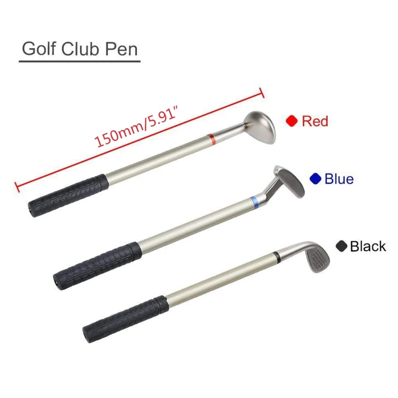 Golf Pens with Golf Bag Holder Novelty Gifts Office Desk Golf Bag Pencil Holder M17F