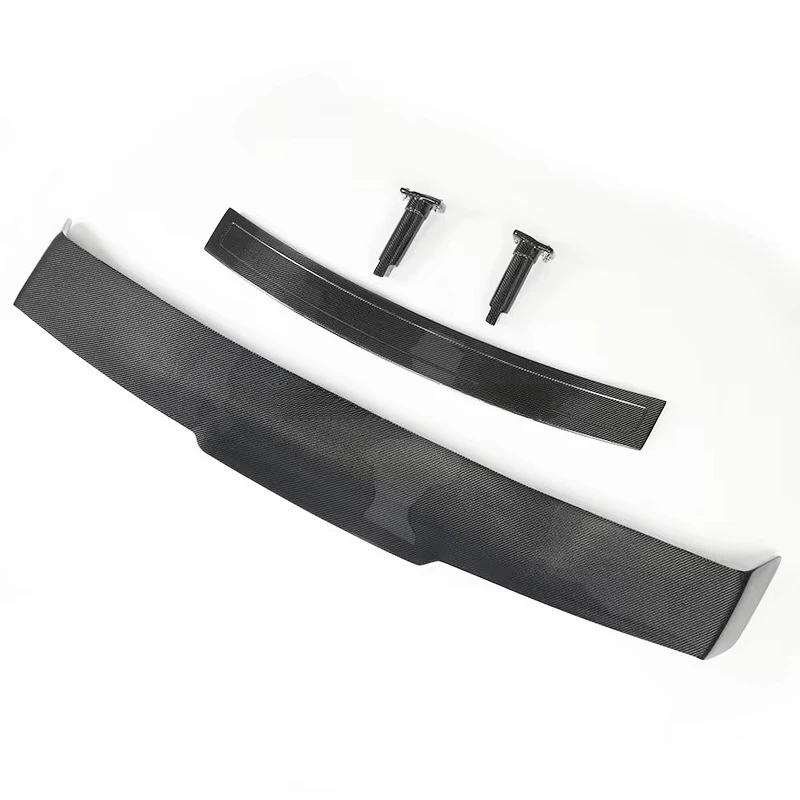 P PI Style Rear Spoiler Carbon Fiber Rear Trunk GT Lip Wing Spoiler for  V8 V10 2009-2015 Tail Wing With Bottom Plate