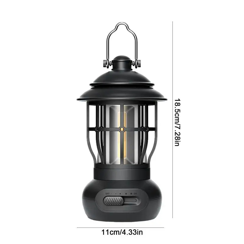 Portable Rechargeable LED Camping Lanterns, Super Bright, 300LM, Dimmable, 4 Light Modes, 1200 mAh Battery Life