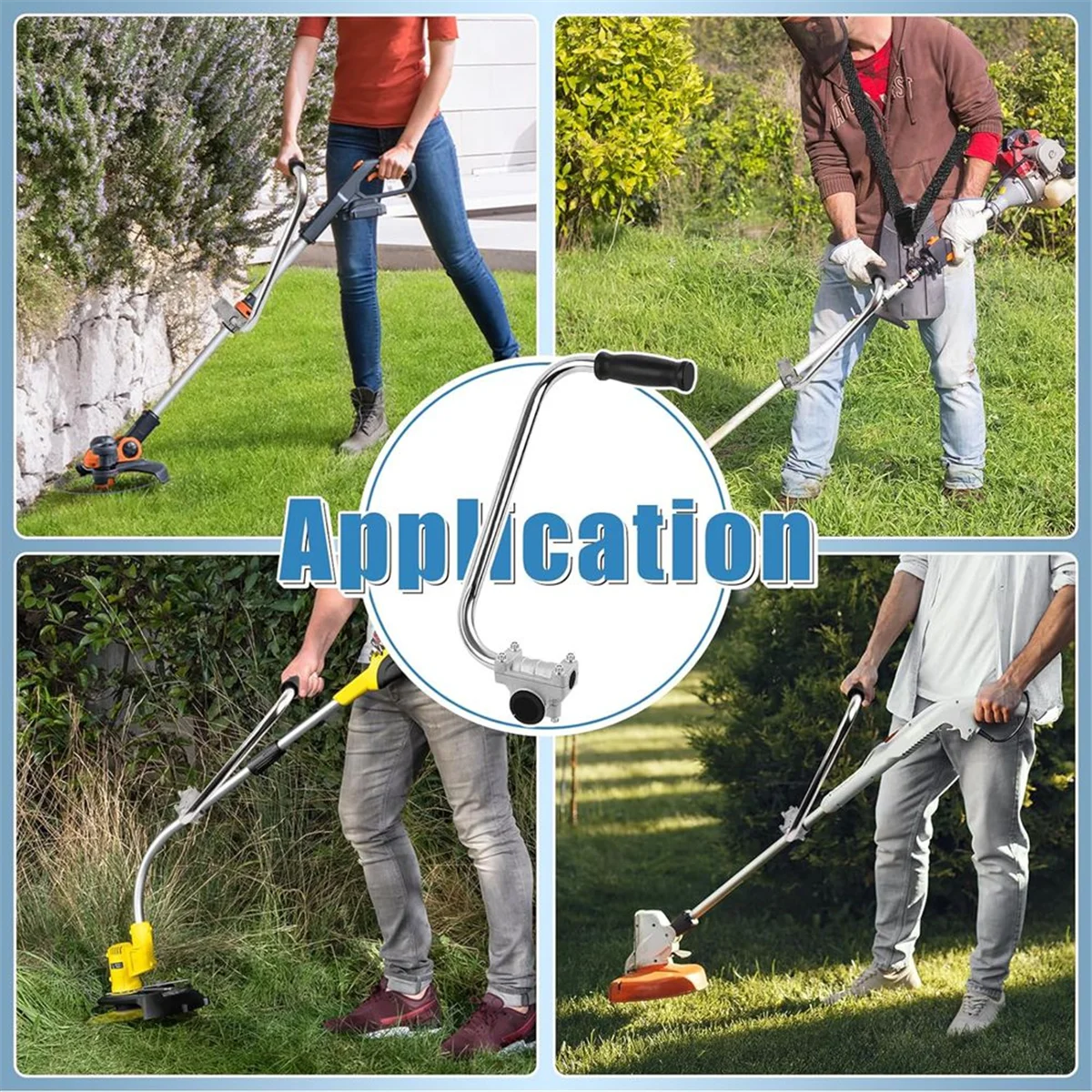 ABYA Weed Eater Handle, String Trimmer Handle, Ergonomic Trimmer Grip Weed Eater Strap with Shoulder Strap Harness