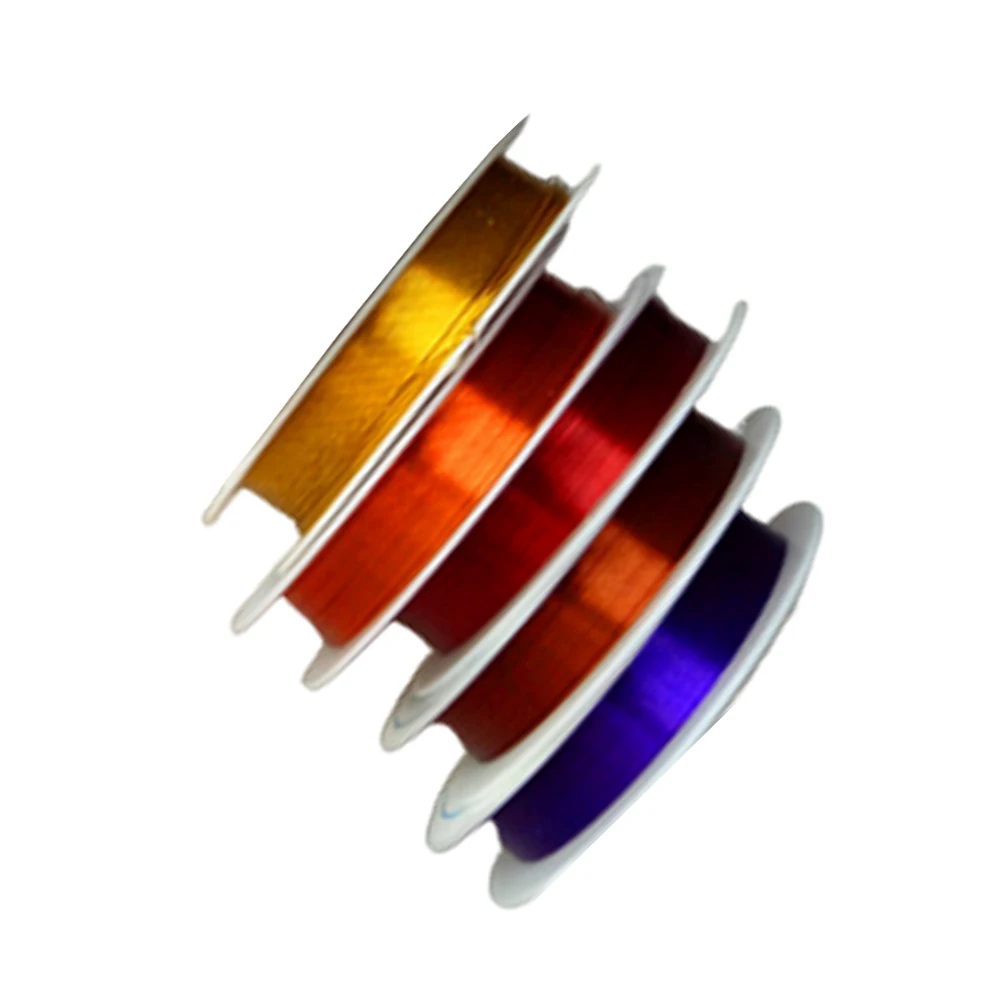 

5pcs 5 Rolls 0.3Mm Colorful Flexible Iron Wire For Art Crafts Jewelry Making Sculpture Diy Projects Rainbow Metallic Luster