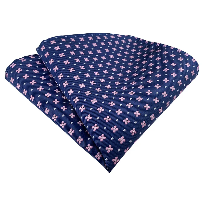 Pañuelo cuadrado de bolsillo con estampado de flores de poliéster para hombre, pañuelo para el cuello, bufandas, traje, bufanda de bolsillo, accesorios de decoración