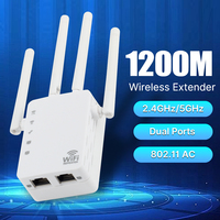 5G AC1200 Dual-Band WiFi Repeater 1200M Wireless Signal Extender 2.4G/5Ghz 802.11ac WiFi Amplifier Router For Home