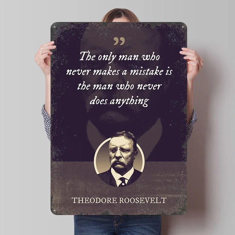 The Only Man Who Never Tinplate Poster Customized Wall Art Vintage Retro Metal Signs for Coffee Bar Accessories Bathroom Decor