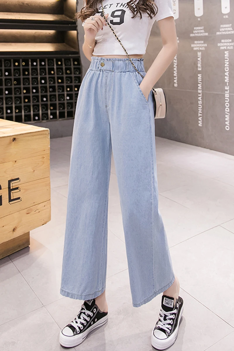 Giá Rẻ Sỉ 2021 Xuân Hè Thu Đông Thời Trang Mới Denim Nữ Quần Người Phụ Nữ Nữ OL Quần Baggy Jeans Py1526