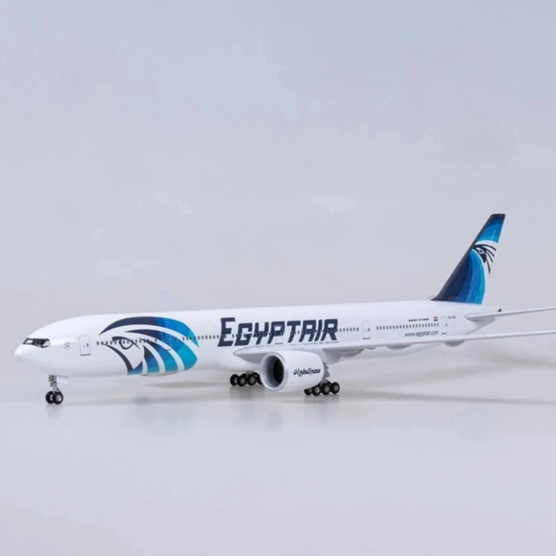 

1/157 Scale 47CM 777 B777 Aircraft Egypt Air Airlines Model W Light and Wheel Landing Gear Diecast Plastic Resin Plane