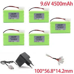 9.6v 4500mah Rechargeable Battery + 9.6v Charger For Rc toys Car Tank Robots Gun RC Boat AA Ni-MH 9.6v 2400mah NiMH Battery Pack