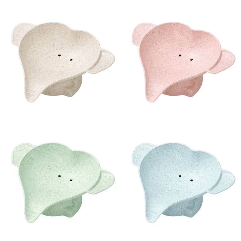 

Soap Dish Little Elephant Soap Holder, PP Wheat Straw for Children's