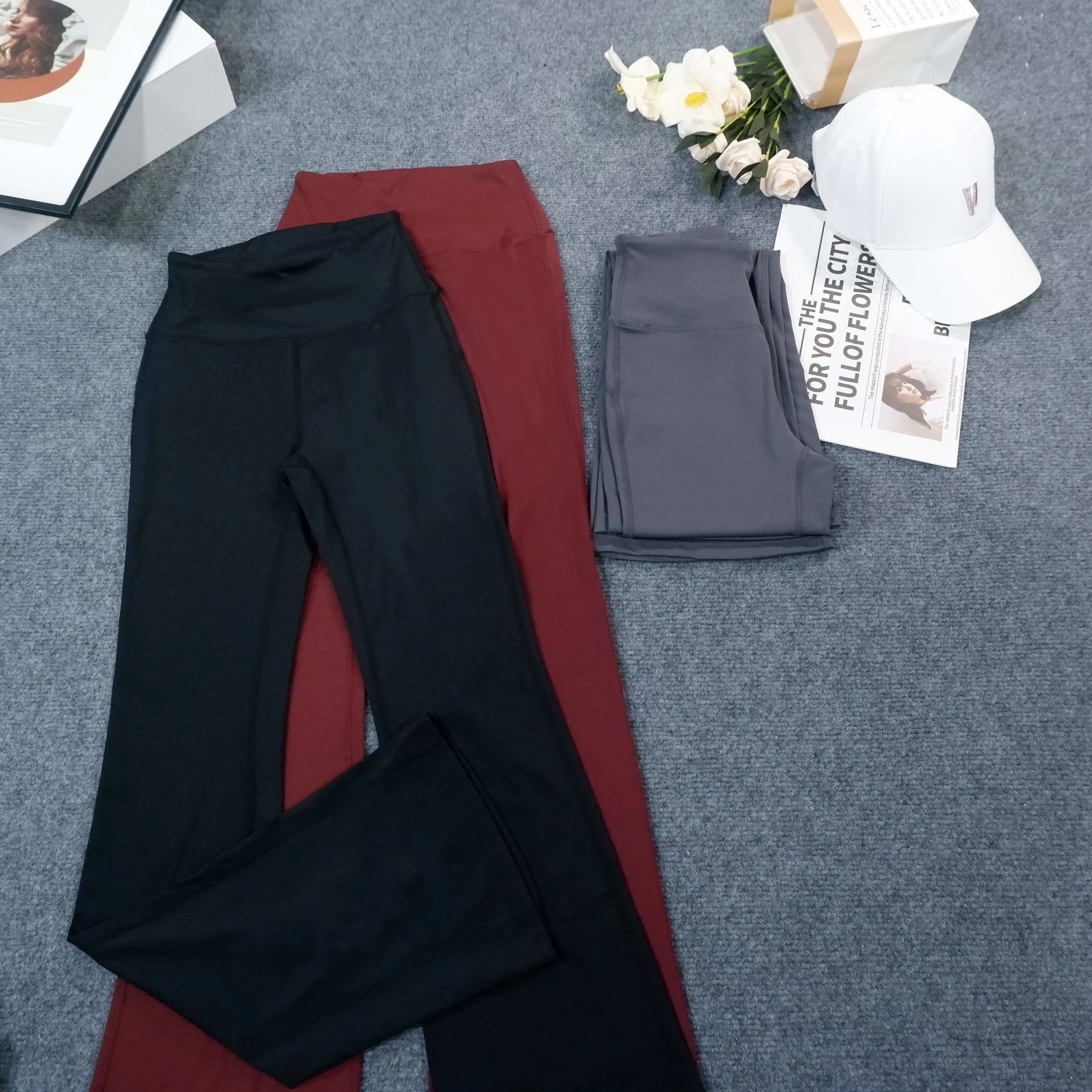 

Женские расклешенные брюки с высокой талией, эластичные, облегающие, с эффектом утяжки живота, для спорта и повседневной носки, для йоги