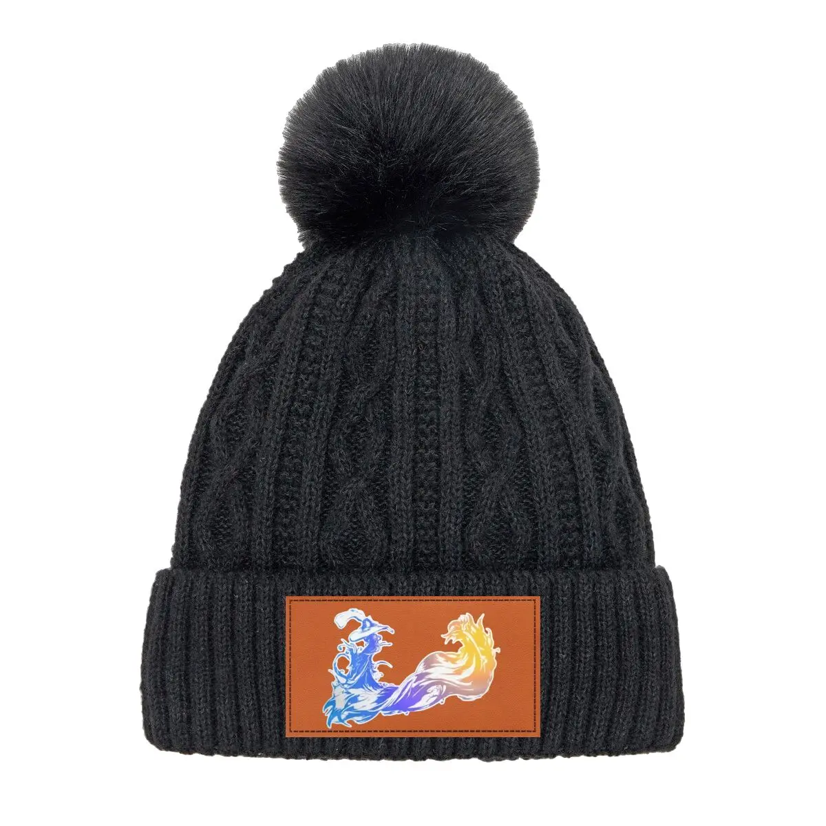 Gorro con pompones de moda Elemental Witch Art Graphic 2025 para mujer