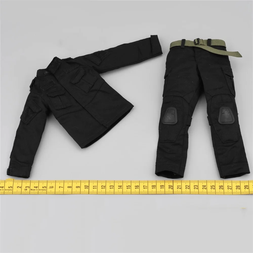 Easy&Simple ES 26067R The Russian Action Figure Unit Black Dress Uniform Tops Pant Waist Belt Toys Model For 12" DAM COO DIY 1/6